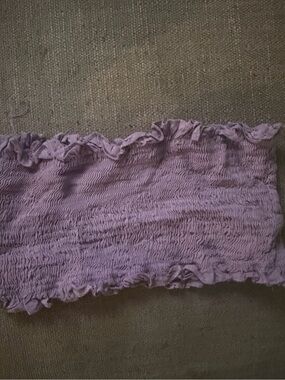 SHEIN Lavender Ruffled Smocked Tube Top